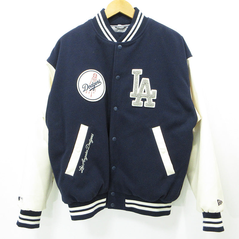 NEW ERA | ニューエラ × Dodgers ドジャーズ ヴァ―シティジャケット(バーシティジャケット) ロゴワッペン中綿ジャケット スタジャン ネイビー サイズ：表記サイズ(EU)【三重本店】