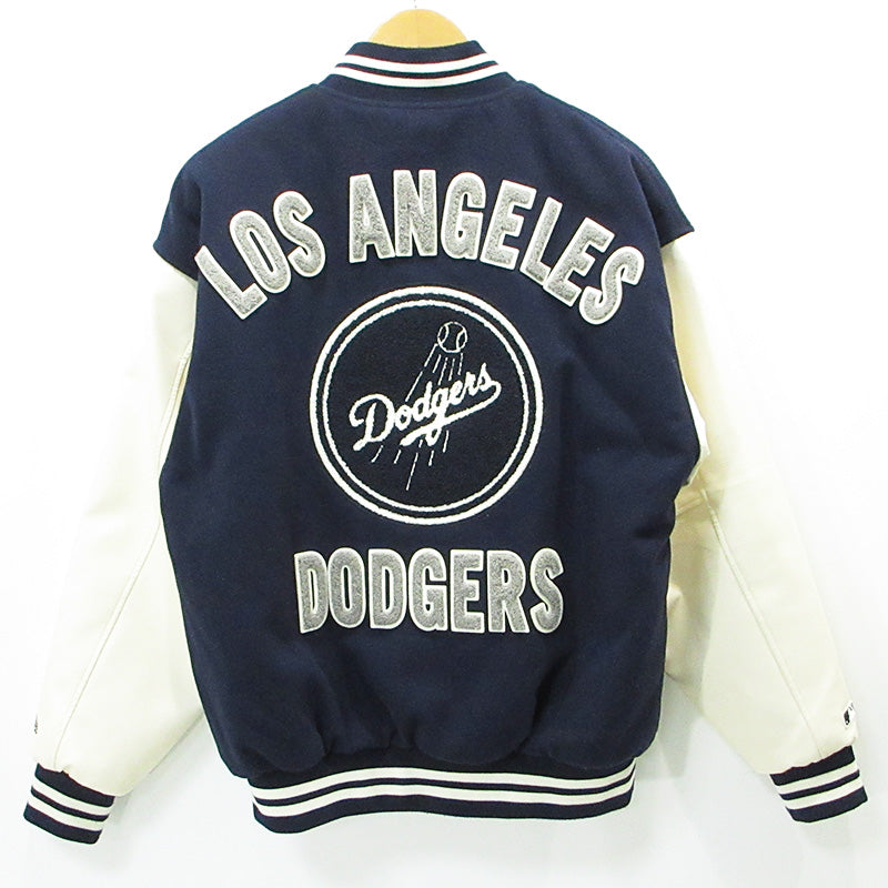 NEW ERA | ニューエラ × Dodgers ドジャーズ ヴァ―シティジャケット(バーシティジャケット) ロゴワッペン中綿ジャケット スタジャン ネイビー サイズ：表記サイズ(EU)【三重本店】