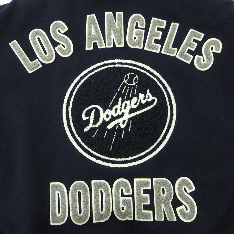 NEW ERA | ニューエラ × Dodgers ドジャーズ ヴァ―シティジャケット(バーシティジャケット) ロゴワッペン中綿ジャケット スタジャン ネイビー サイズ：表記サイズ(EU)【三重本店】