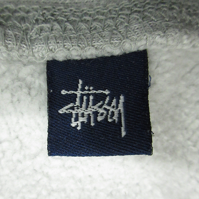 STUSSY | ステューシー ロゴワッペン長袖パーカー 裏起毛 紺タグ 90's パーカー グレー サイズ：M【三重本店】