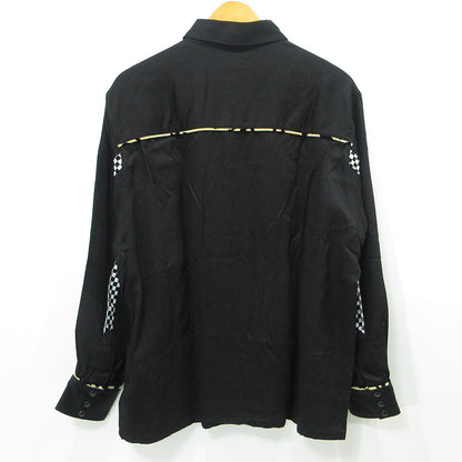 WACKOMARIA | ワコマリア WESTERN SHIRT ウエスタンシャツ 総柄ライン長袖シャツ アニマル柄 レオパード 長袖シャツ 24FW-WMS-WS03 ブラック サイズ：M【三重本店】