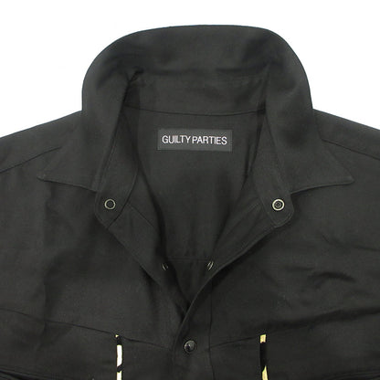 WACKOMARIA | ワコマリア WESTERN SHIRT ウエスタンシャツ 総柄ライン長袖シャツ アニマル柄 レオパード 長袖シャツ 24FW-WMS-WS03 ブラック サイズ：M【三重本店】