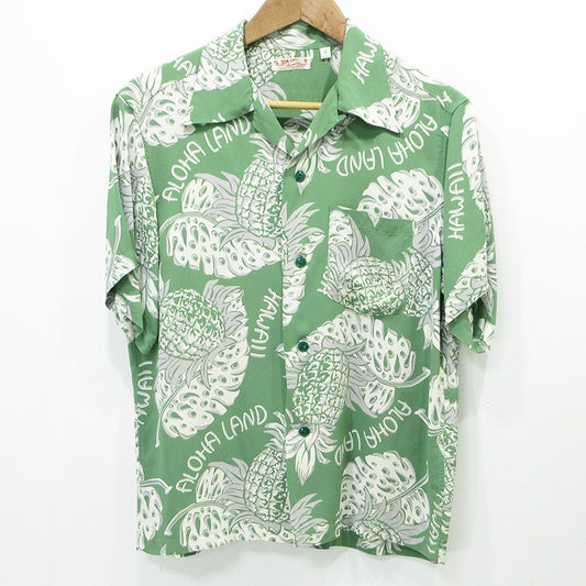 SUN SURF | サンサーフ 総柄ハワイアンシャツ パイナップル柄アロハシャツ 半袖シャツ その他トップス SS33313 グリーン サイズ：S【三重本店】