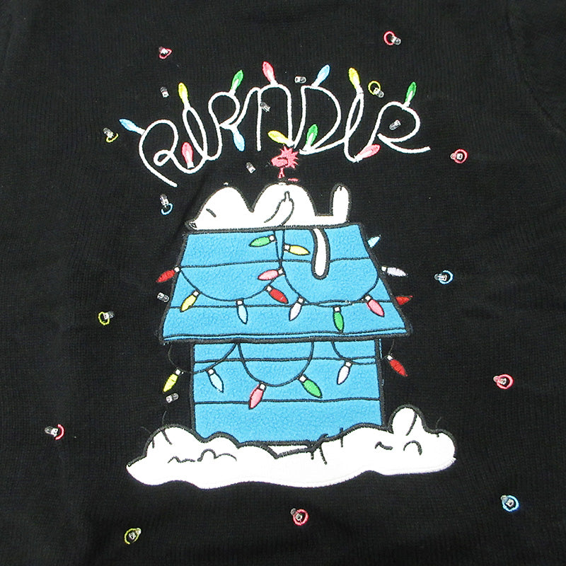 RIPNDIP | リップンディップ Nerm Christmas Light Up Knit Sweater ナームクリスマスライトアップニットセーター 猫イルミネーション長袖セーター 照明付き セーター ブラック サイズ：L【三重本店】