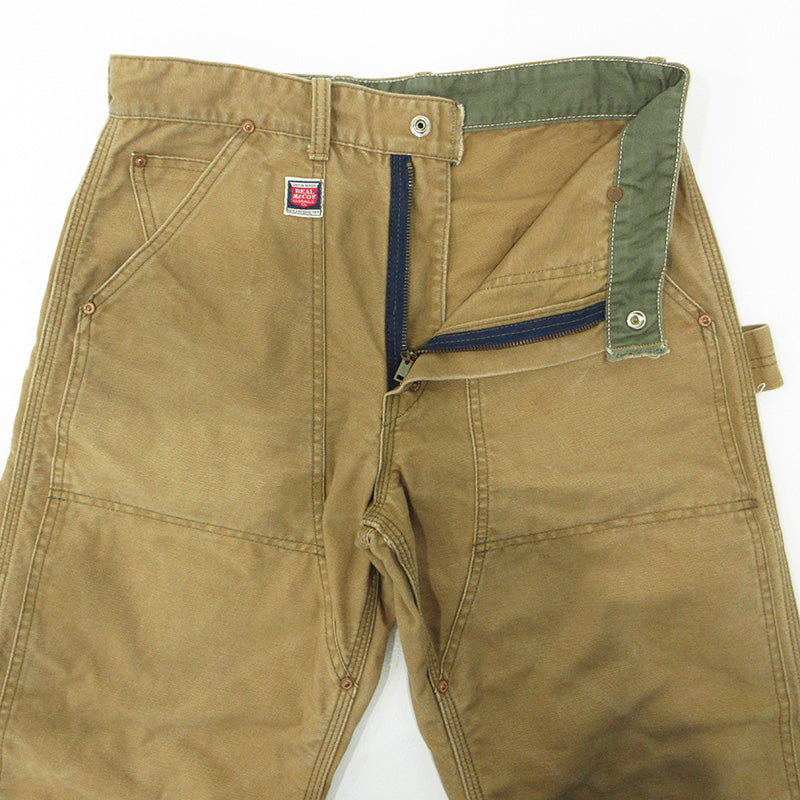 The REAL McCOY'S | ザリアルマッコイズ ダックダブルニーペインターパンツ USED加工ワークパンツ ダメージ加工 パンツ 7063 ライトブラウン ベージュ系 サイズ：32【三重本店】