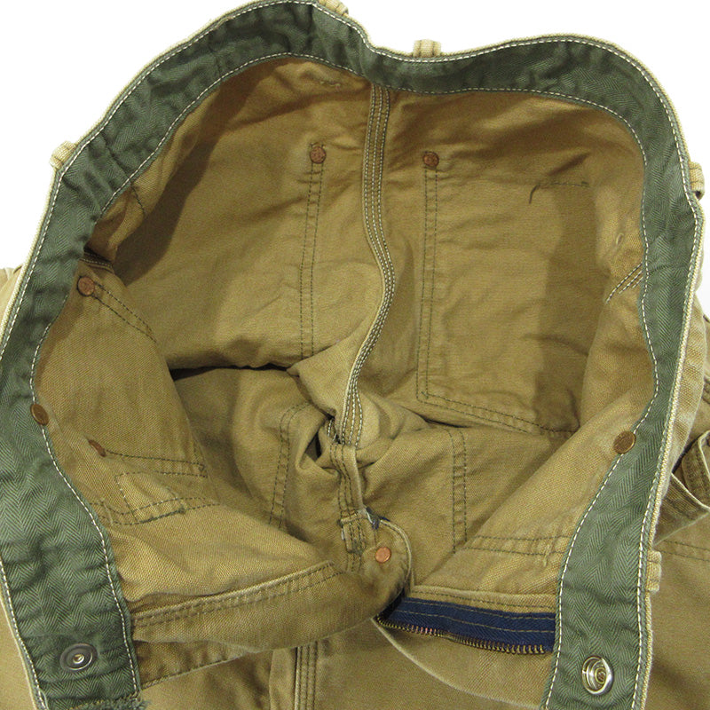 The REAL McCOY'S | ザリアルマッコイズ ダックダブルニーペインターパンツ USED加工ワークパンツ ダメージ加工 パンツ 7063 ライトブラウン ベージュ系 サイズ：32【三重本店】