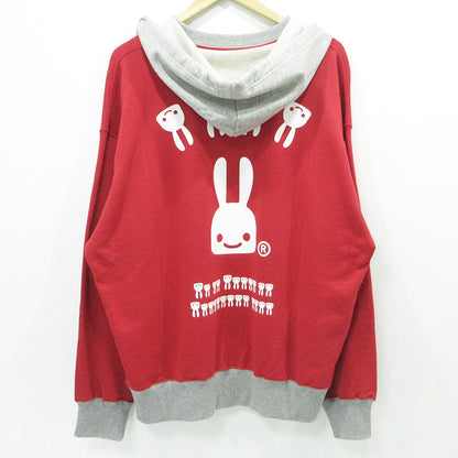 CUNE | キューン 後付けパーカー うさぎプリント パーカー ANFHD06RED レッド サイズ：3【三重本店】