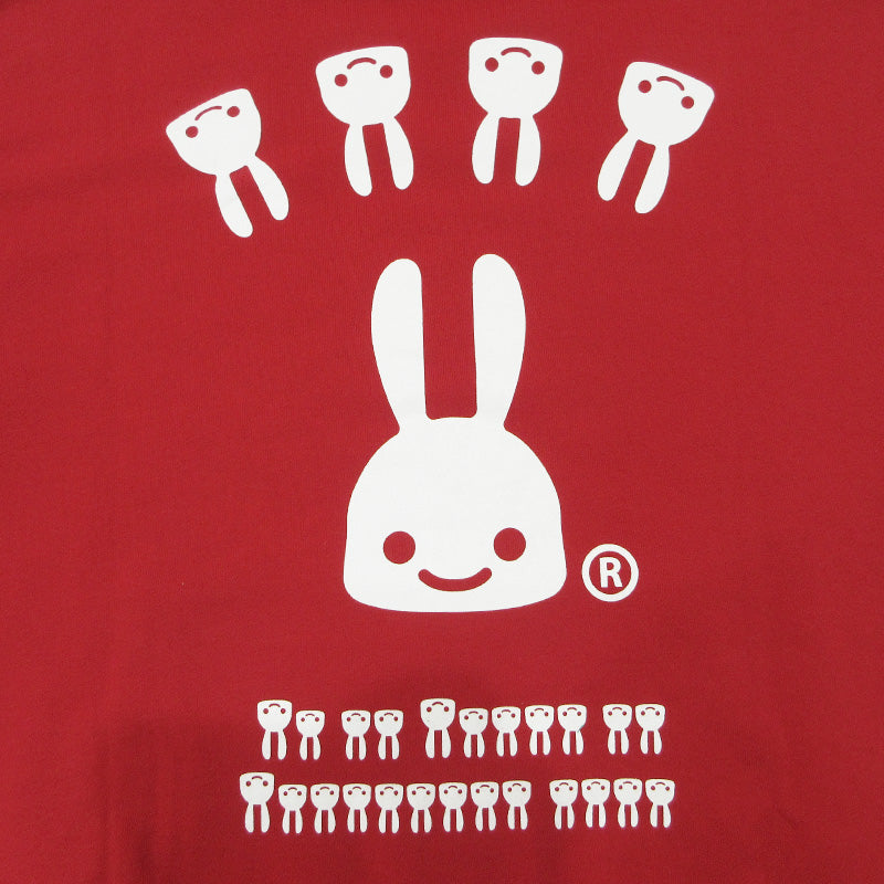 CUNE | キューン 後付けパーカー うさぎプリント パーカー ANFHD06RED レッド サイズ：3【三重本店】