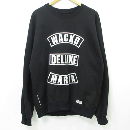 WACKOMARIA | ワコマリア × DELUXE デラックス ロゴ刺繍長袖スウェットシャツ 24ss スウェット 24SDWM2000 ブラック サイズ：L【三重本店】