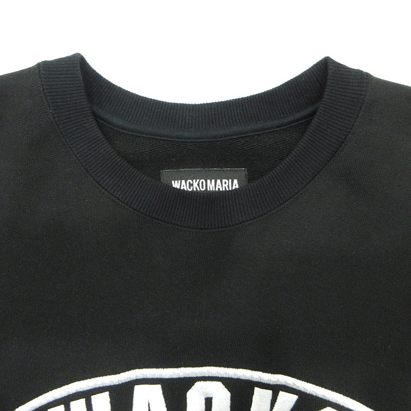 WACKOMARIA | ワコマリア × DELUXE デラックス ロゴ刺繍長袖スウェットシャツ 24ss スウェット 24SDWM2000 ブラック サイズ：L【三重本店】