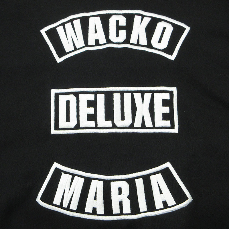 WACKOMARIA | ワコマリア × DELUXE デラックス ロゴ刺繍長袖スウェットシャツ 24ss スウェット 24SDWM2000 ブラック サイズ：L【三重本店】