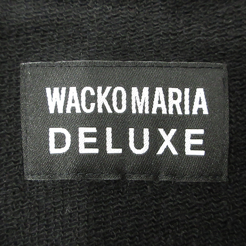 WACKOMARIA | ワコマリア × DELUXE デラックス ロゴ刺繍長袖スウェットシャツ 24ss スウェット 24SDWM2000 ブラック サイズ：L【三重本店】