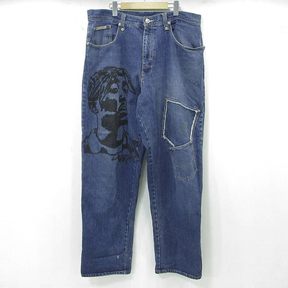 MAKAVELI | マキャヴェリ(マキャベリ) 2PAC トゥパック(ツーパック) ペイントジップフライデニムパンツ デニムパンツ ブルー サイズ：40【三重本店】