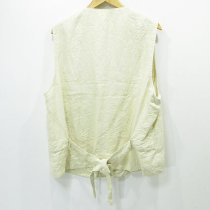 PORTER CLASSIC | ポータークラシック LINEN CLASSIC VEST リネンクラッシックベスト ベスト ホワイト系 ライトベージュ アイボリー 生成り サイズ：XL【三重本店】
