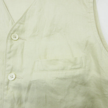 PORTER CLASSIC | ポータークラシック LINEN CLASSIC VEST リネンクラッシックベスト ベスト ホワイト系 ライトベージュ アイボリー 生成り サイズ：XL【三重本店】