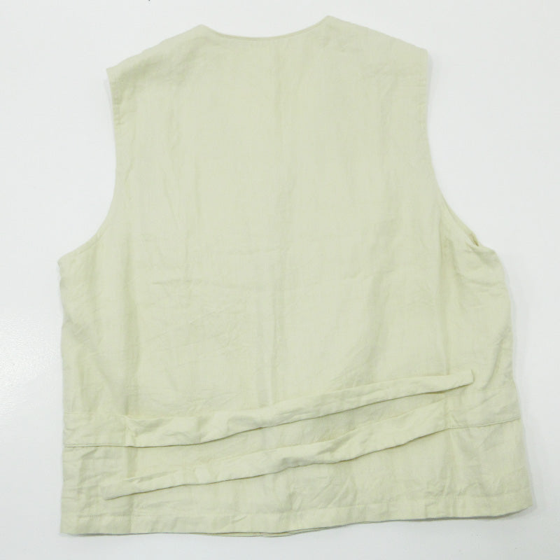 PORTER CLASSIC | ポータークラシック LINEN CLASSIC VEST リネンクラッシックベスト ベスト ホワイト系 ライトベージュ アイボリー 生成り サイズ：XL【三重本店】