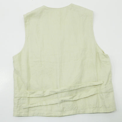 PORTER CLASSIC | ポータークラシック LINEN CLASSIC VEST リネンクラッシックベスト ベスト ホワイト系 ライトベージュ アイボリー 生成り サイズ：XL【三重本店】