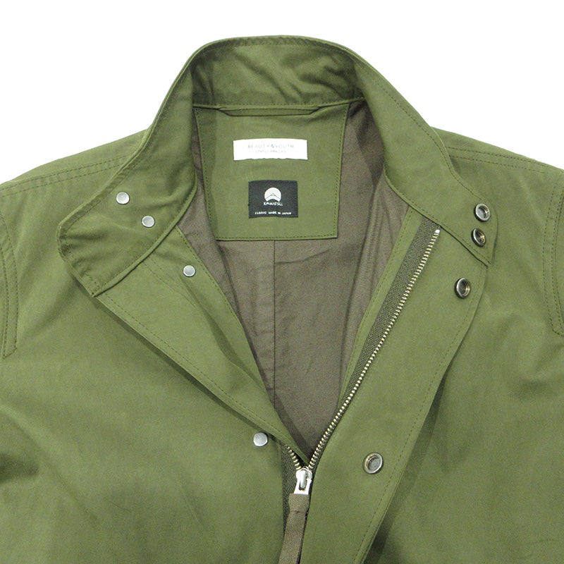 BEAUTY & YOUTH UNITED ARROWS | ビューティーアンドユースユナイテッドアローズ × KOMATSU コマツ スタンドカラーコート フィッシュテール その他アウター 1225-104-8196 カーキグリーン サイズ：M【三重本店】