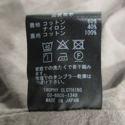 TROPHY CLOTHING | トロフィークロージング Warm Up Jacket ウォームアップジャケット ロゴ刺繍コーチジャケット その他アウター グレー サイズ：42【三重本店】