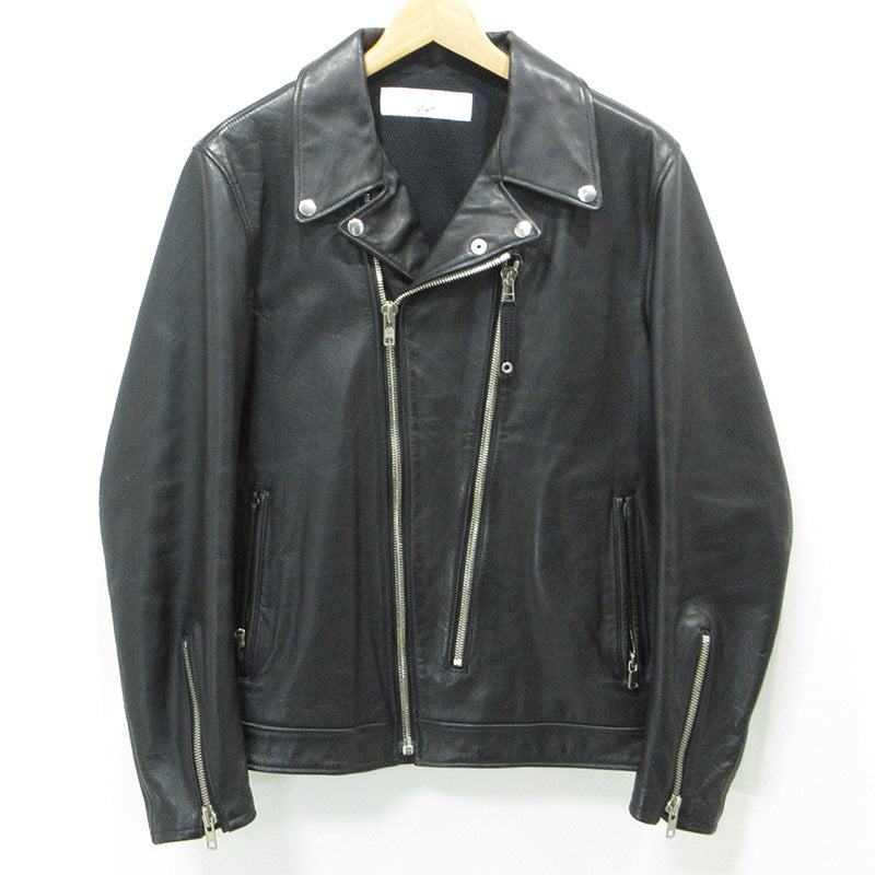ALSO | オルソー カウレザーダブルライダースジャケット レザー 234001C ブラック サイズ：2【三重本店】