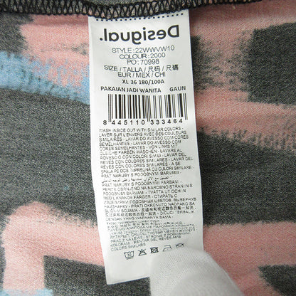 Desigual | デジグアル メッセージショートチュニックワンピース 総柄 ロゴプリント ワンピース 22WWVW10 ブラック マルチカラー サイズ：XL【三重本店】
