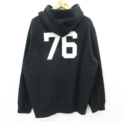 RALPH LAUREN | ラルフローレン × RON HERMAN ロンハーマン別注 SWEAT HOODIE ロゴ刺繍スウェットフーディー バックプリント裏起毛長袖パーカー パーカー 710891321002 ブラック サイズ：XL【三重本店】