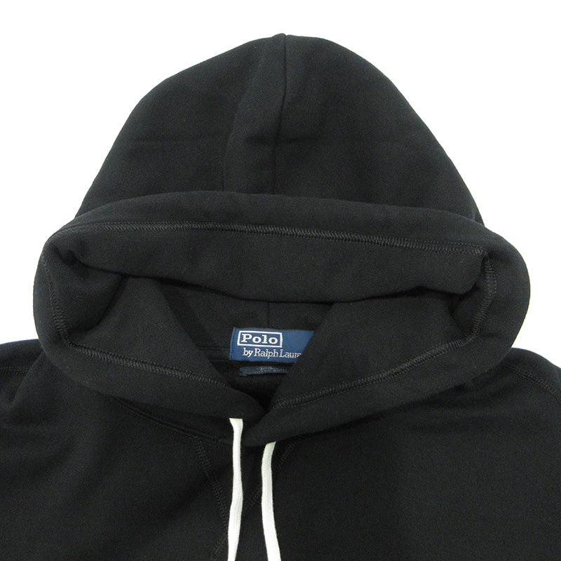 RALPH LAUREN | ラルフローレン × RON HERMAN ロンハーマン別注 SWEAT HOODIE ロゴ刺繍スウェットフーディー バックプリント裏起毛長袖パーカー パーカー 710891321002 ブラック サイズ：XL【三重本店】
