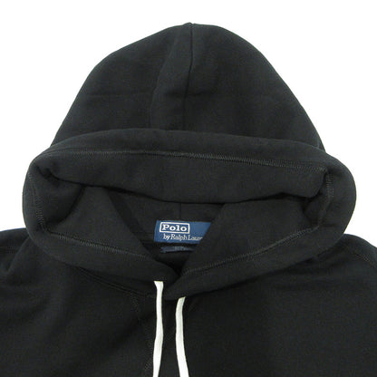 RALPH LAUREN | ラルフローレン × RON HERMAN ロンハーマン別注 SWEAT HOODIE ロゴ刺繍スウェットフーディー バックプリント裏起毛長袖パーカー パーカー 710891321002 ブラック サイズ：XL【三重本店】