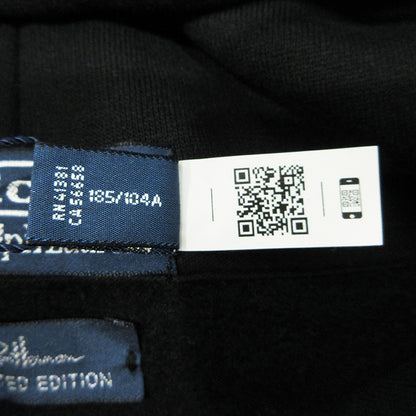 RALPH LAUREN | ラルフローレン × RON HERMAN ロンハーマン別注 SWEAT HOODIE ロゴ刺繍スウェットフーディー バックプリント裏起毛長袖パーカー パーカー 710891321002 ブラック サイズ：XL【三重本店】