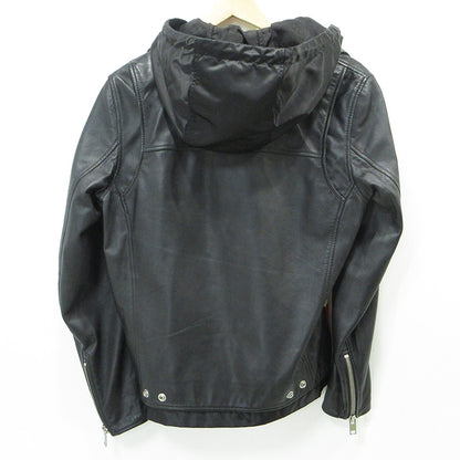 DIESEL | ディーゼル SOLOVE シープスキンダブルライダースレザージャケット 襟3WAYロゴワッペンレザージャケット レザー 00SUDC-L-SOLOVE-OJAUW ブラック サイズ：S【三重本店】