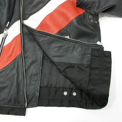 DIESEL | ディーゼル SOLOVE シープスキンダブルライダースレザージャケット 襟3WAYロゴワッペンレザージャケット レザー 00SUDC-L-SOLOVE-OJAUW ブラック サイズ：S【三重本店】