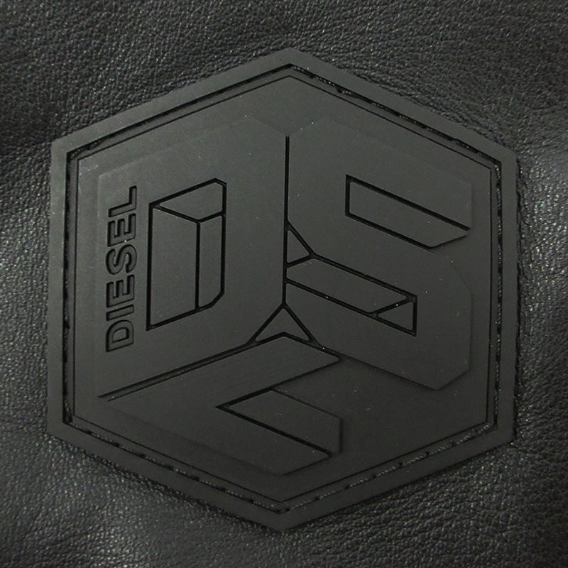 DIESEL | ディーゼル SOLOVE シープスキンダブルライダースレザージャケット 襟3WAYロゴワッペンレザージャケット レザー 00SUDC-L-SOLOVE-OJAUW ブラック サイズ：S【三重本店】
