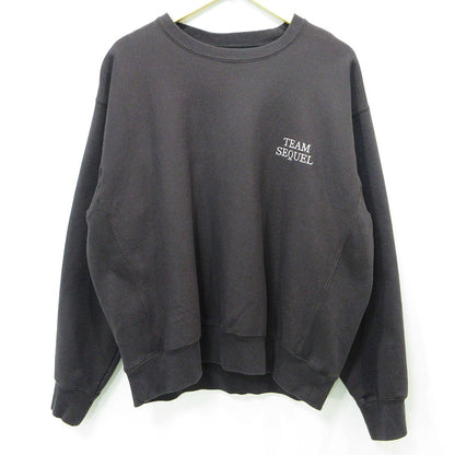 SEQUEL | シークエル CREW NECK SWEAT クルーネックスウェット ロゴ刺繍裏起毛長袖スウェットシャツ スウェット チャコールグレー サイズ：M【三重本店】