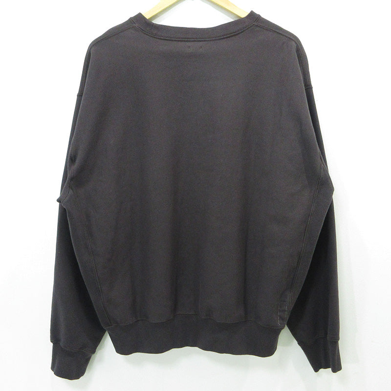 SEQUEL | シークエル CREW NECK SWEAT クルーネックスウェット ロゴ刺繍裏起毛長袖スウェットシャツ スウェット チャコールグレー サイズ：M【三重本店】