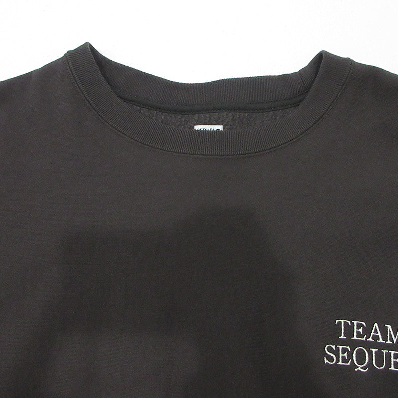 SEQUEL | シークエル CREW NECK SWEAT クルーネックスウェット ロゴ刺繍裏起毛長袖スウェットシャツ スウェット チャコールグレー サイズ：M【三重本店】