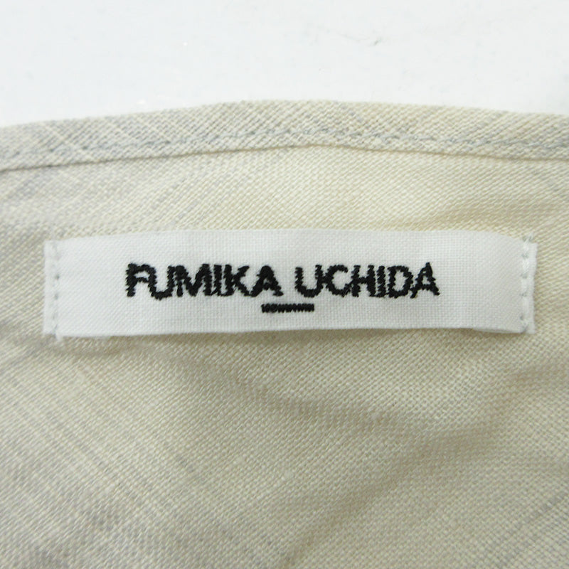FUMIKA UCHIDA | フミカウチダ 総柄リネンキャミソール キャミソール FU-V-TP008 ベージュ×グレー(GREY PLAID) サイズ：38【三重本店】
