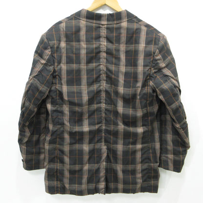 PLAID NOTCHED LAPEL SINGLE JACKET テーラードジャケット FU-V-JK001 ブラック×ブラウン サイズ：36【三重本店】
