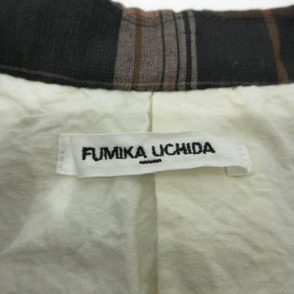 PLAID NOTCHED LAPEL SINGLE JACKET テーラードジャケット FU-V-JK001 ブラック×ブラウン サイズ：36【三重本店】