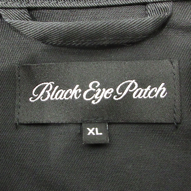 BlackEyePatch | ブラックアイパッチ ロゴ刺繍ハーフジップ半袖シャツ プルオーバー 半袖シャツ ブラック サイズ：XL【三重本店】