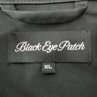 BlackEyePatch | ブラックアイパッチ ロゴ刺繍ハーフジップ半袖シャツ プルオーバー 半袖シャツ ブラック サイズ：XL【三重本店】