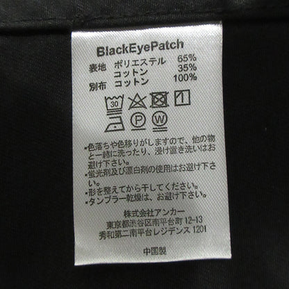 BlackEyePatch | ブラックアイパッチ ロゴ刺繍ハーフジップ半袖シャツ プルオーバー 半袖シャツ ブラック サイズ：XL【三重本店】