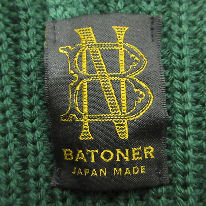 BATONER | バトナー Vネックウールカーディガン カーディガン BN-21FM-027 グリーン サイズ：2【三重本店】