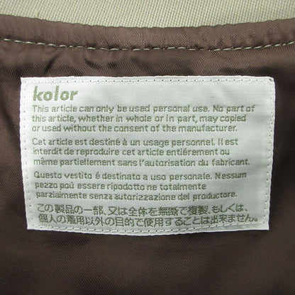 kolor | カラー T/Wサージコート 再構築 アシンメトリー 22AW その他アウター 22WCM-C09107 ベージュ カーキ サイズ：2【三重本店】