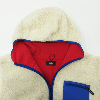 SAPEur | サプール FUTURE PILE JACKET フューチャーパイルジャケット ボアジャケット フリースジップパーカー その他アウター ホワイト アイボリー 生成り サイズ：XL【三重本店】