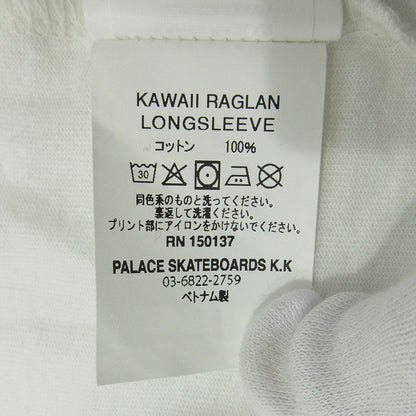 PALACE SKATEBOARDS | パレススケートボード KAWAII RAGLAN LONG SLEEVE カワイイラグランロングスリーブ 宮殿プリント長袖Tシャツ 長袖Ｔシャツ ホワイト サイズ：M【三重本店】