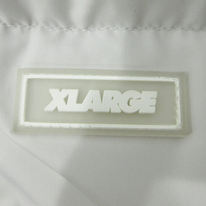 X-LARGE | エクストララージ ロゴ刺繍リバーシブルダウンジャケット ダウンジャケット 101224021011 ライトグレー×ネイビー サイズ：L【三重本店】