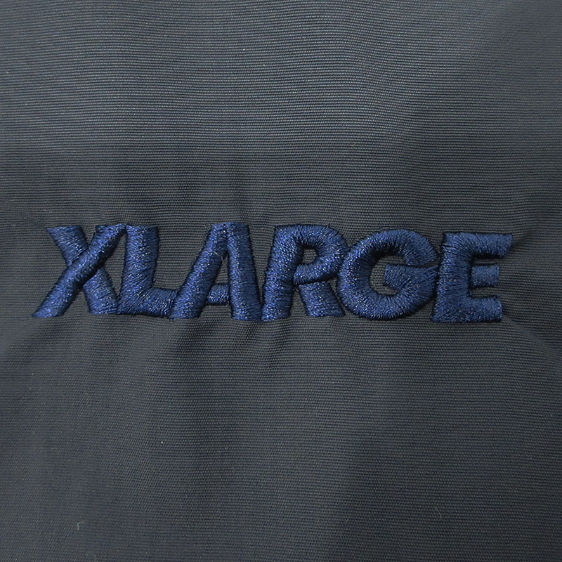 X-LARGE | エクストララージ ロゴ刺繍リバーシブルダウンジャケット ダウンジャケット 101224021011 ライトグレー×ネイビー サイズ：L【三重本店】