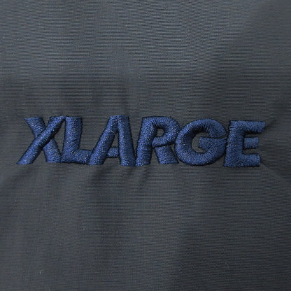 X-LARGE | エクストララージ ロゴ刺繍リバーシブルダウンジャケット ダウンジャケット 101224021011 ライトグレー×ネイビー サイズ：L【三重本店】