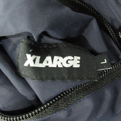 X-LARGE | エクストララージ ロゴ刺繍リバーシブルダウンジャケット ダウンジャケット 101224021011 ライトグレー×ネイビー サイズ：L【三重本店】