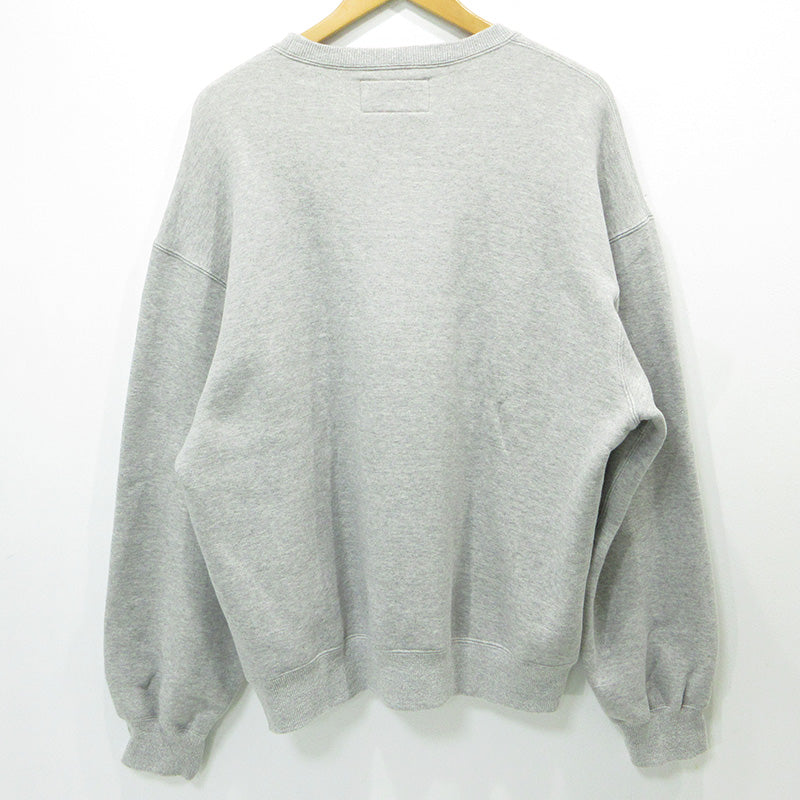WACKOMARIA | ワコマリア MIDDLE WEIGHT CREW NECK SWEAT SHIRT ミドルウェイトクルーネックスウェットシャツ ロゴ刺繍 スウェット グレー サイズ：XL【三重本店】